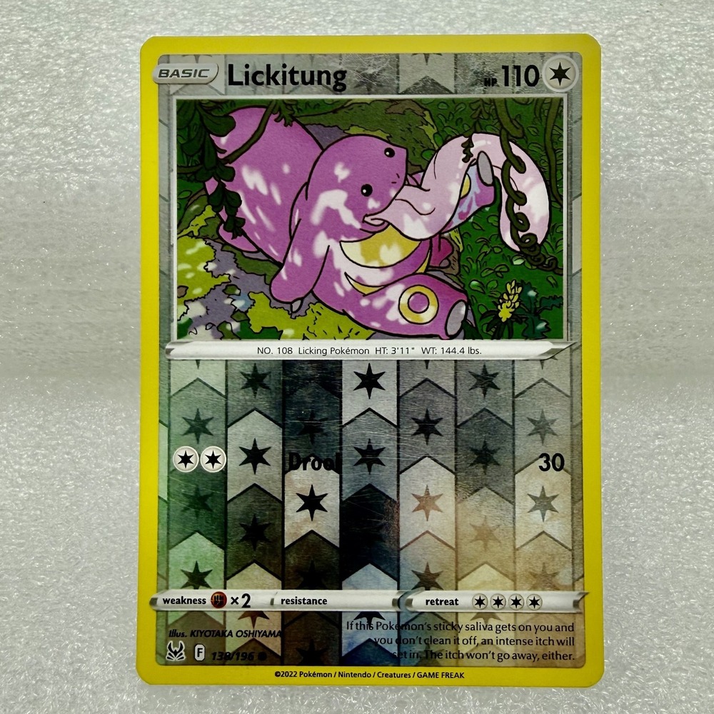 Lickitung 138/196 Swsh11: Lost Origin Reverse Holo Pokémon TCG Mint Unplayed